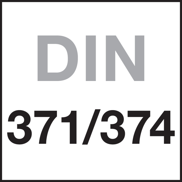Standard: DIN 371/DIN 374